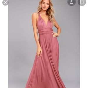 Convertible  Dress rusty rose from Lulus